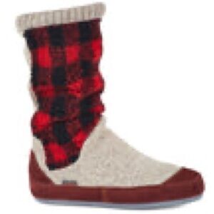 Acorn Slouch Boot Buffalo Check Womens